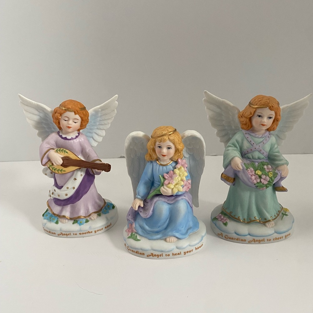 Set of 3 Vintage Bronson Collectibles Heavenly Guardians Collection